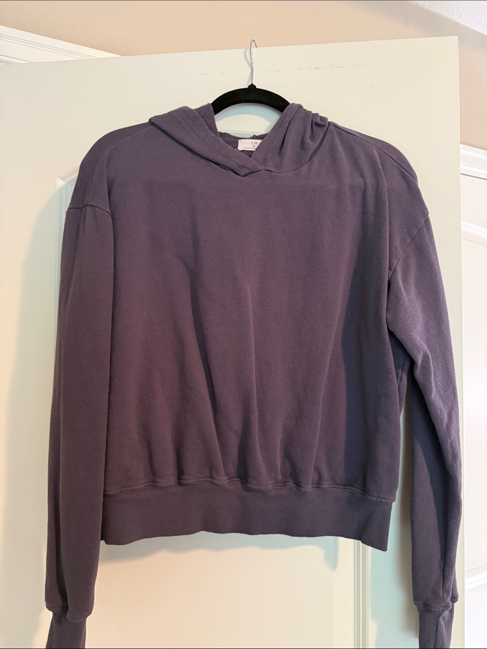 T.La Washed Grey Pullover Hoodie Sweater